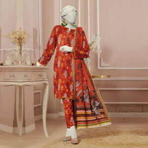 Digital Printed Unstitched 3 Piece Suit